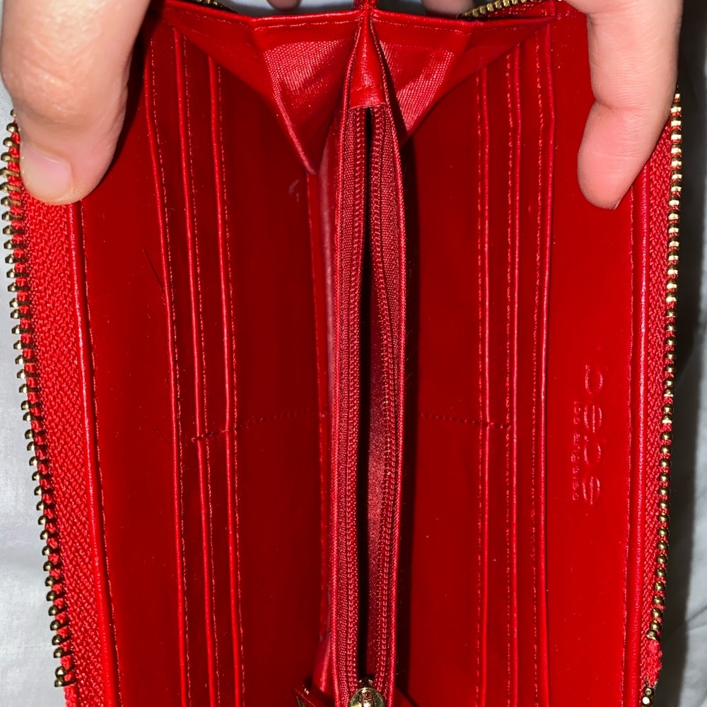 Red Bebe Wallet Ruby Red With Gold - image 5